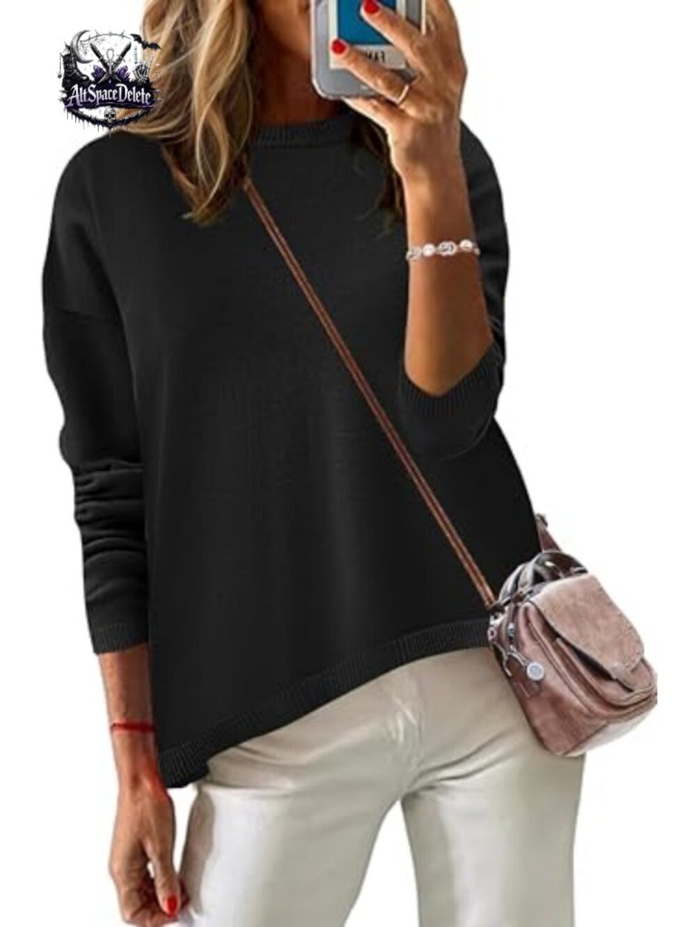 Zeagoo Women's Long Sleeve Crewneck Pullover Sweater Loose Knit Top